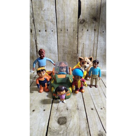 Go Diego Go & Dora Explorer Toy Figures Lot Of 8 - Picture 1 of 4